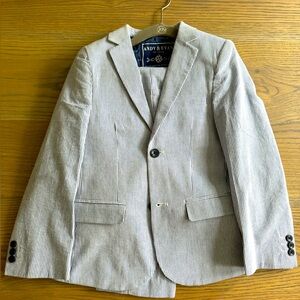 Pinstripe Blue Boys Blazer Jacket